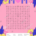 Mothers Day Word Search Puzzle Festive Stock Vector (Royalty Free Throughout Mother&#039;s Day Printable Word Search