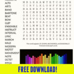Music Lesson Word Search Puzzle For Printable Music Word Search Puzzles