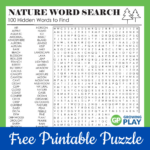 Nature Word Search: A Fun Activity For Nature Lovers   Growing Play With Regard To Printable Word Search Nature