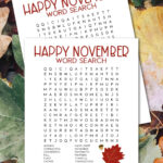 November Word Search Printable   Made With Happy Pertaining To November Word Search Free Printable