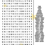 Number Searches 1 100   10 Free Pdf Printables | Printablee With Regard To Number Word Search Puzzles Printable