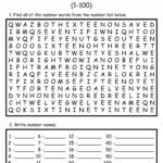 Numbers 1 100 Word Search Printable Puzzle   Alien Schooler Pertaining To Printable Number Word Search