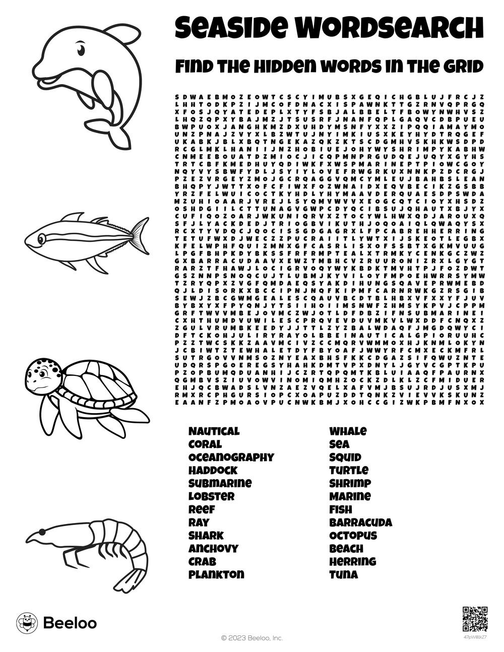 Ocean-Themed Word Searches • Beeloo Printable Crafts And with regard to Free Printable Word Search Ocean