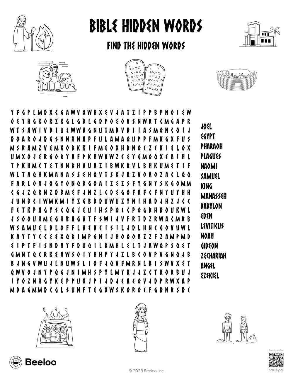Old Testament-Themed Word Searches • Beeloo Printable Crafts And throughout Printable Bible Word Searches