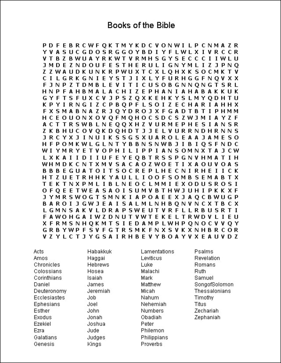 Online Bible Word Search Printable Pages - Hubpages pertaining to Biblical Word Search Puzzles Printable