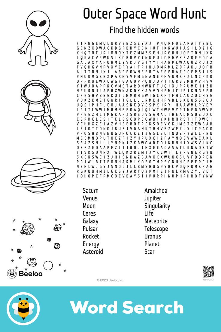 Outer Space Word Hunt intended for Free Printable Word Search Space