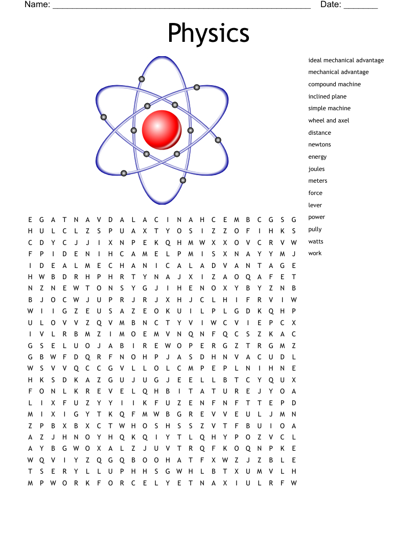 Physics Word Search - Wordmint regarding Free Printable Word Search Puzzles Physics 1