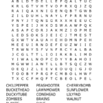 Plants Vs Zombies Word Search   Wordmint In Zombie Word Search Printable