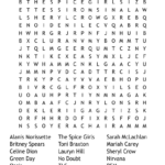 Popular Music Of The 1990S Word Search   Wordmint With 90S Music Word Search Printable