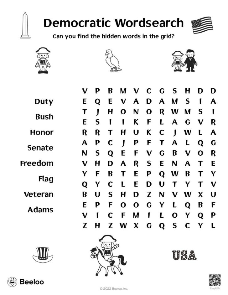 Usa Word Search Printable