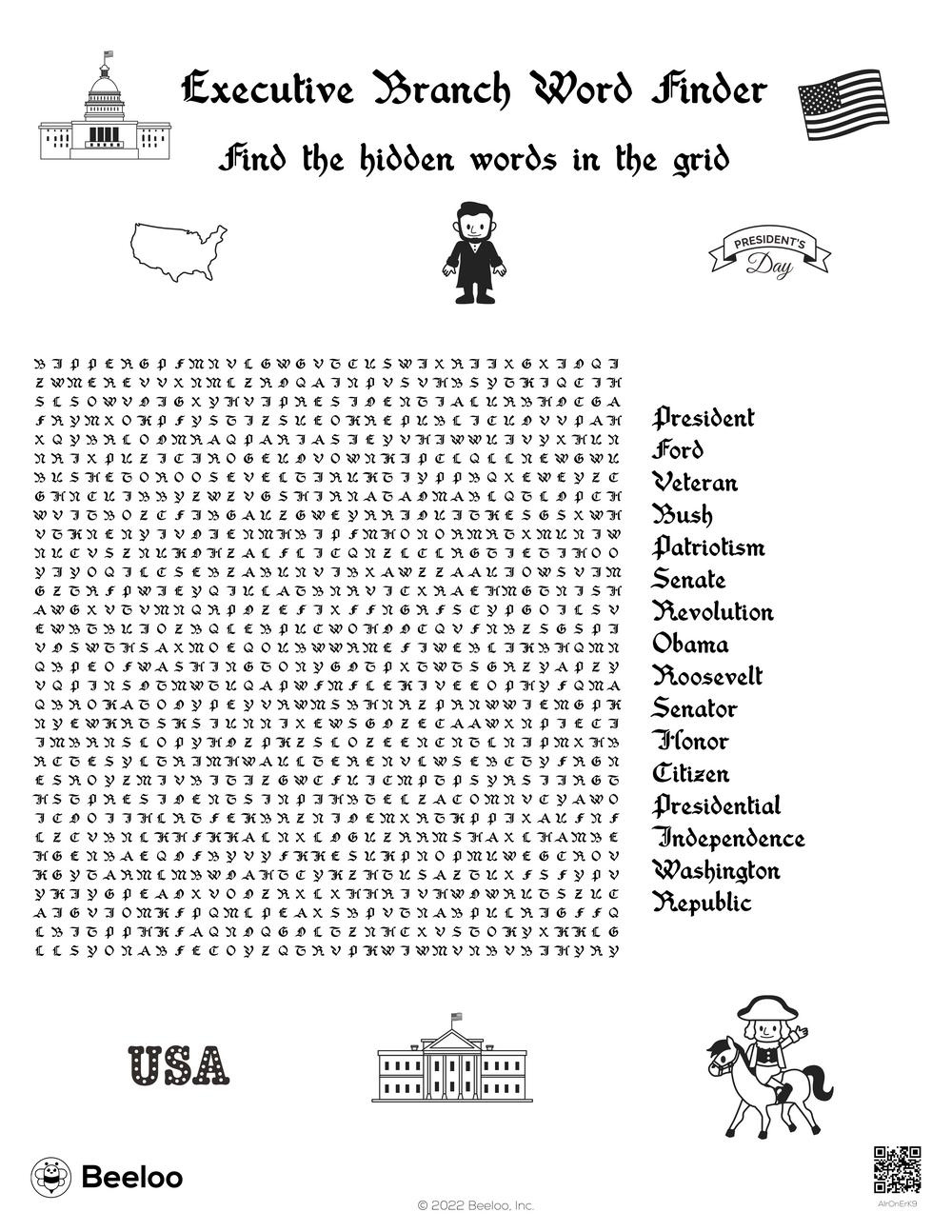 Presidents&amp;#039; Day-Themed Word Searches • Beeloo Printable Crafts And inside Free Printable Presidents Day Word Search