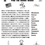 Presidents' Day Themed Word Searches • Beeloo Printable Crafts And With Regard To Free Printable Presidents Day Word Search
