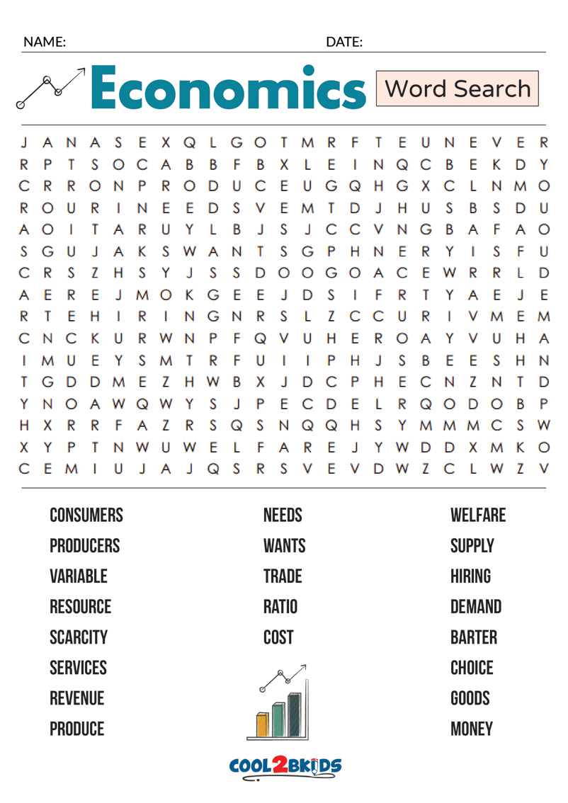 Printable Economics Word Search - Cool2Bkids in Cool2Bkids Word Search