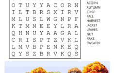 Printable Fall Word Search Puzzles (Autumn Word Search) – Free in Printable Fall Word Search Puzzles