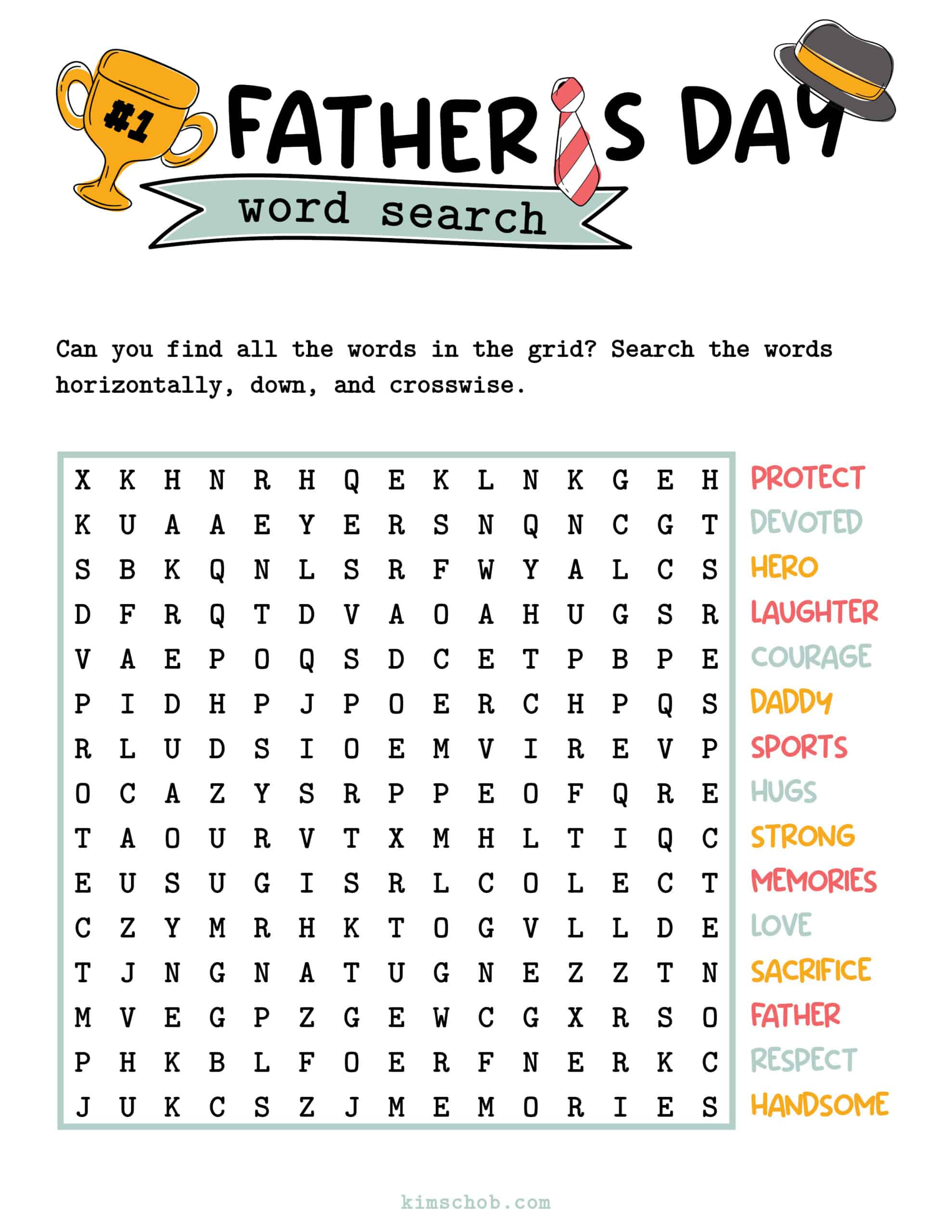 Printable Father&amp;#039;S Day Games - Kim Schob within Free Printable Father&amp;#039;S Day Word Search