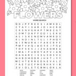 Printable Flower Word Search   Chevron Lemon Inside Word Search Free Printable