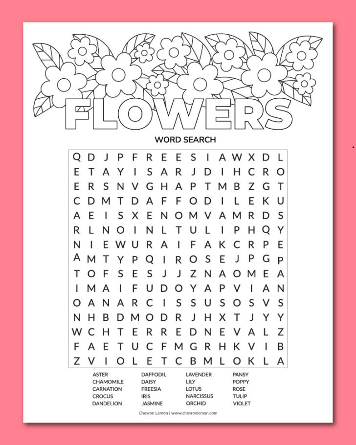 Big Word Searches Printable