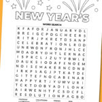 Printable New Year'S Word Search   Chevron Lemon For New Year Printable Word Search