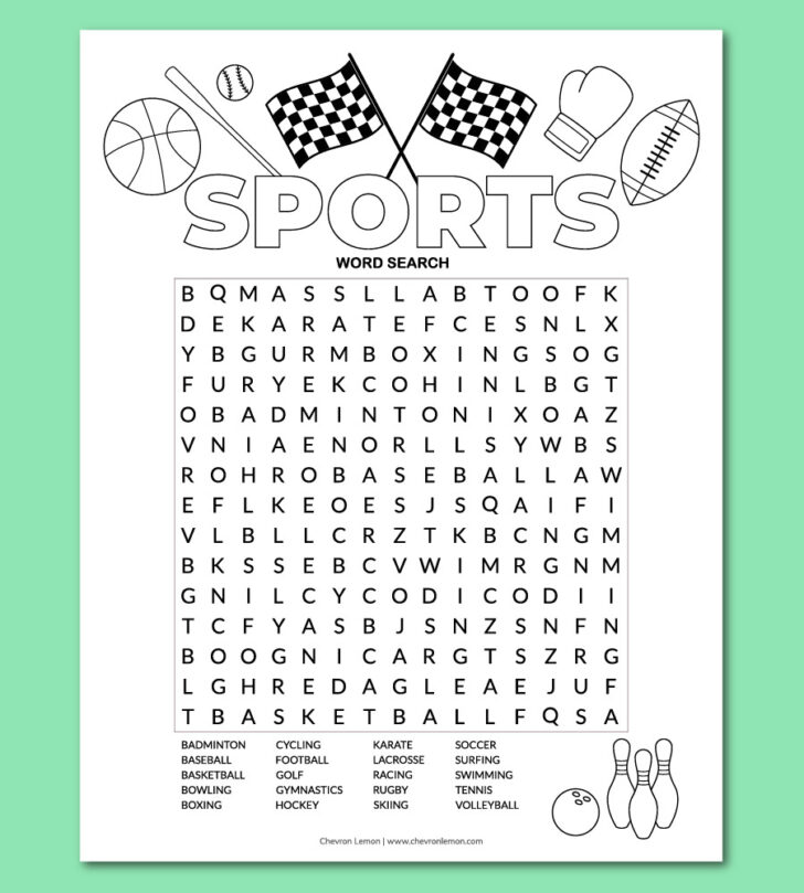 Kids Word Search Printable