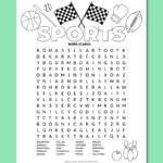 Printable Sports Word Search Puzzle   Chevron Lemon With Regard To Kids Printable Word Search