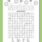 Printable Spring Word Search   Chevron Lemon For Spring Word Search Free Printable