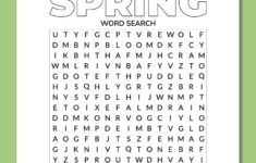 Printable Spring Word Search - Chevron Lemon throughout Printable Word Search Spring
