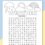 Printable Weather Word Search   Chevron Lemon Within Free Printable Word Search Puzzles Weather