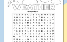 Printable Weather Word Search – Chevron Lemon within Rainy Day Word Search Printable