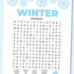 Printable Winter Word Search   Chevron Lemon For Winter Word Searches Free Printable