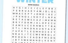 Printable Winter Word Search - Chevron Lemon regarding Free Winter Word Search Printable