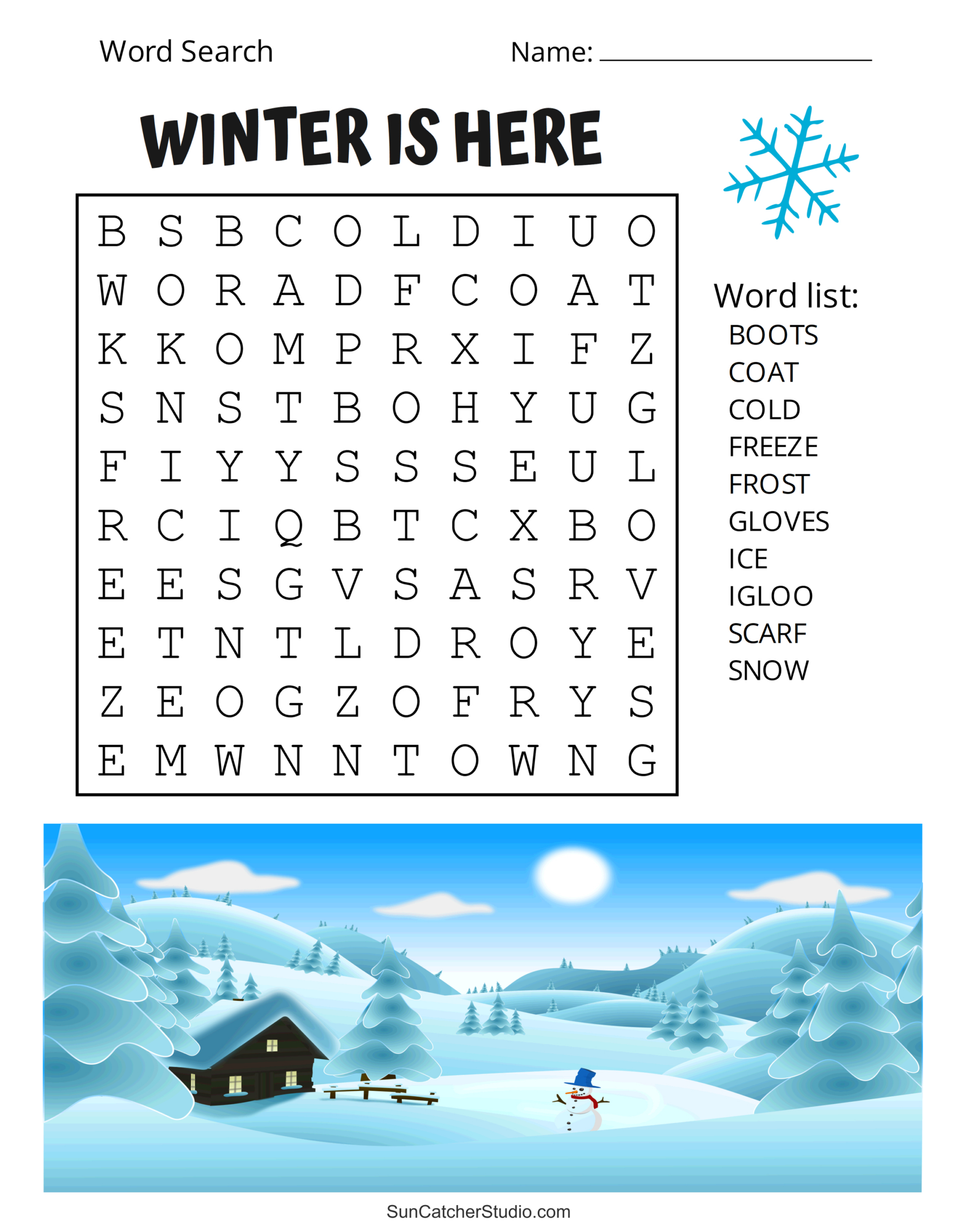 Printable Winter Word Search Puzzles (Word Find) – Free Printables regarding Printable Word Search Winter