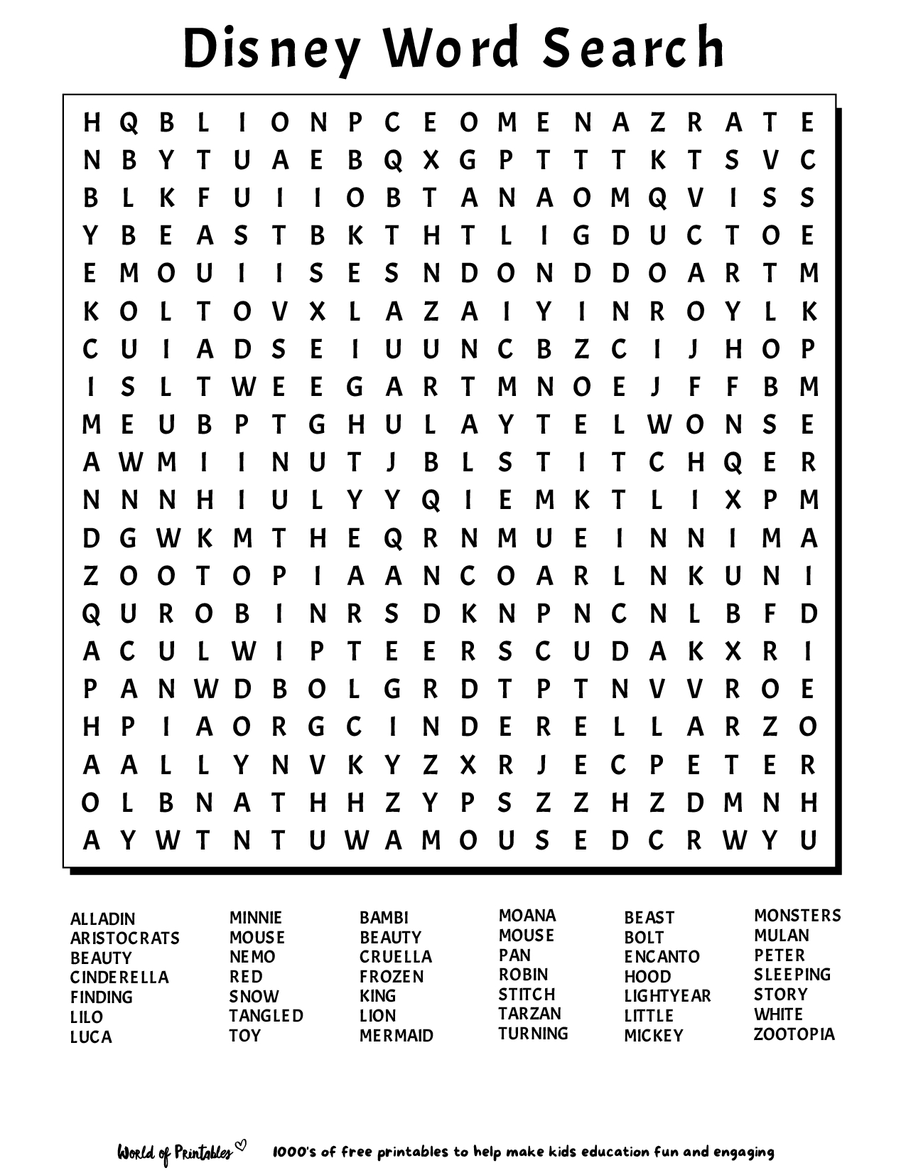 Printable Word Search | World Of Printables in Free Printable Word Search Puzzles For the Elderly