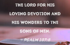 Psalm 107:8 Let Them Give Thanks To The Lord For His Loving with Free Psalm 107 Word Search Fill In