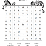 Rainforest Themed Free Printable Word Search   Precision Printables Throughout Free Printable Word Search Easy