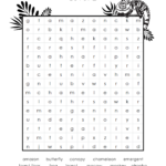Rainforest Themed Free Printable Word Search   Precision Printables Within Free Printable Word Search Middle School