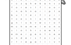 Rainforest-Themed Free Printable Word Search – Precision Printables within Word Search For Middle Schoolers Printable Free