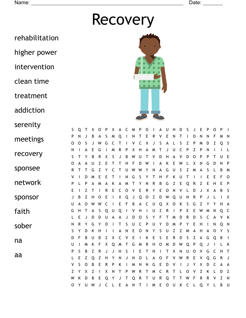 Recovery Word Search - Wordmint for Recovery Word Search Printable