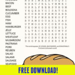 Sandwich Word Search Puzzle Inside Printable Word Search Sandwiches