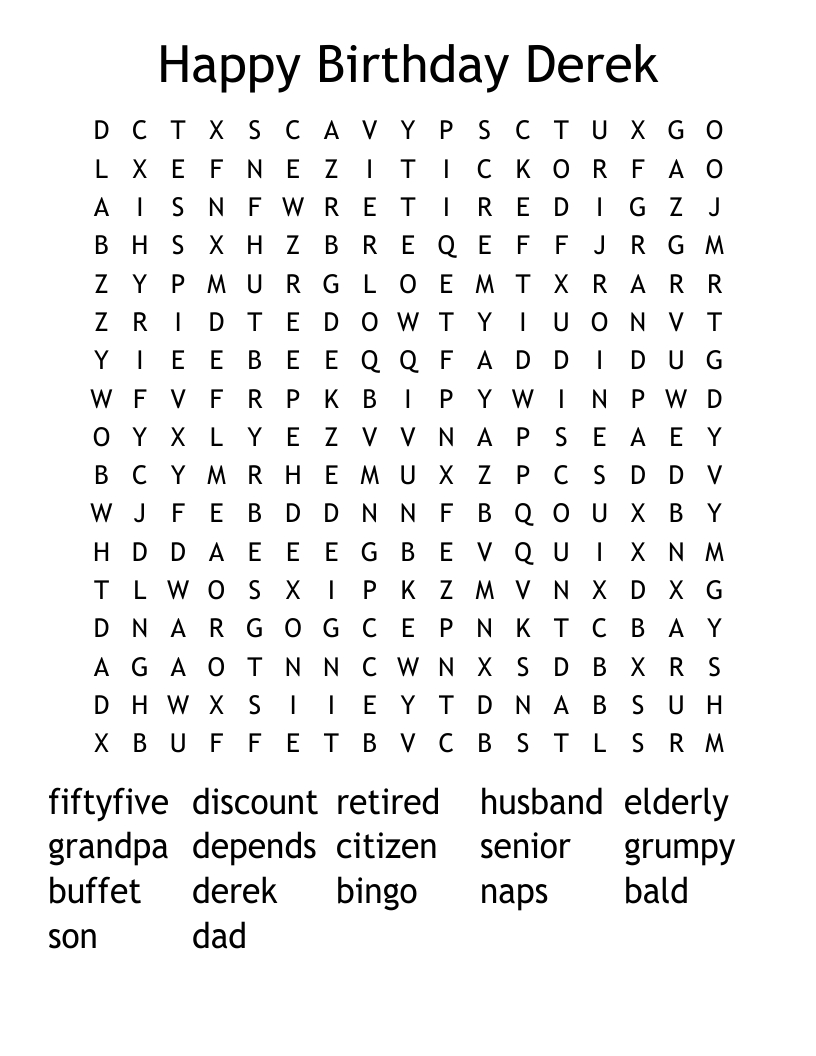 Senior Citizen Word Search - Wordmint within Printable Word Search For Senior Citizens
