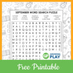 September Word Search Free Printable   Growing Play For Free Printable Word Search September