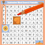 September Word Search Printable   Free National Days Word Find Inside Free Printable Word Search September