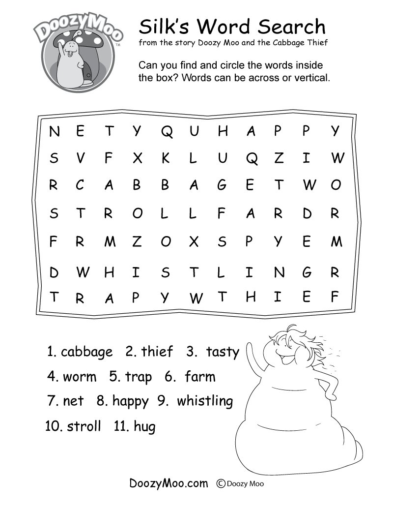 Silk'S Word Search Worksheet (Free Printable) inside Free Printable Word Search Worksheets For Kids