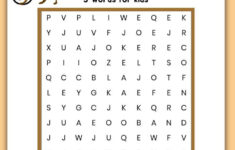 Simple Word Search Puzzles For Kids with regard to Free Printable Word Search Puzzles For 1st Graders