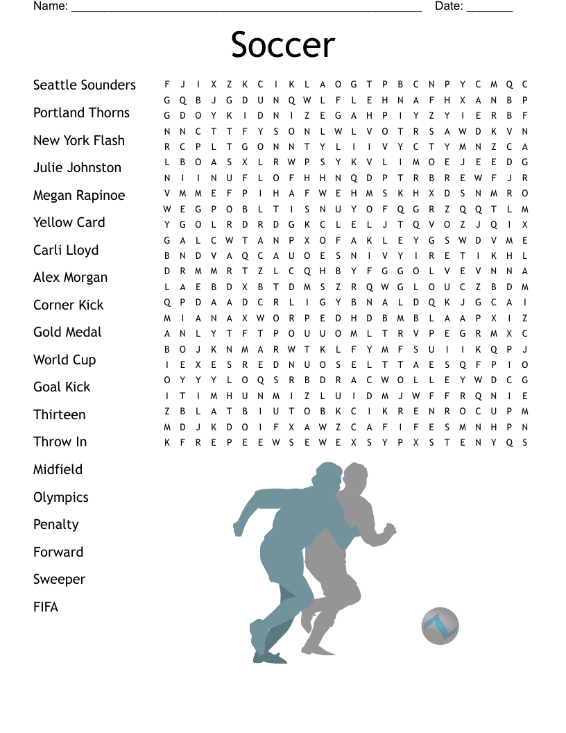 Soccer Word Search - Wordmint within Free Printable Word Search Soccer