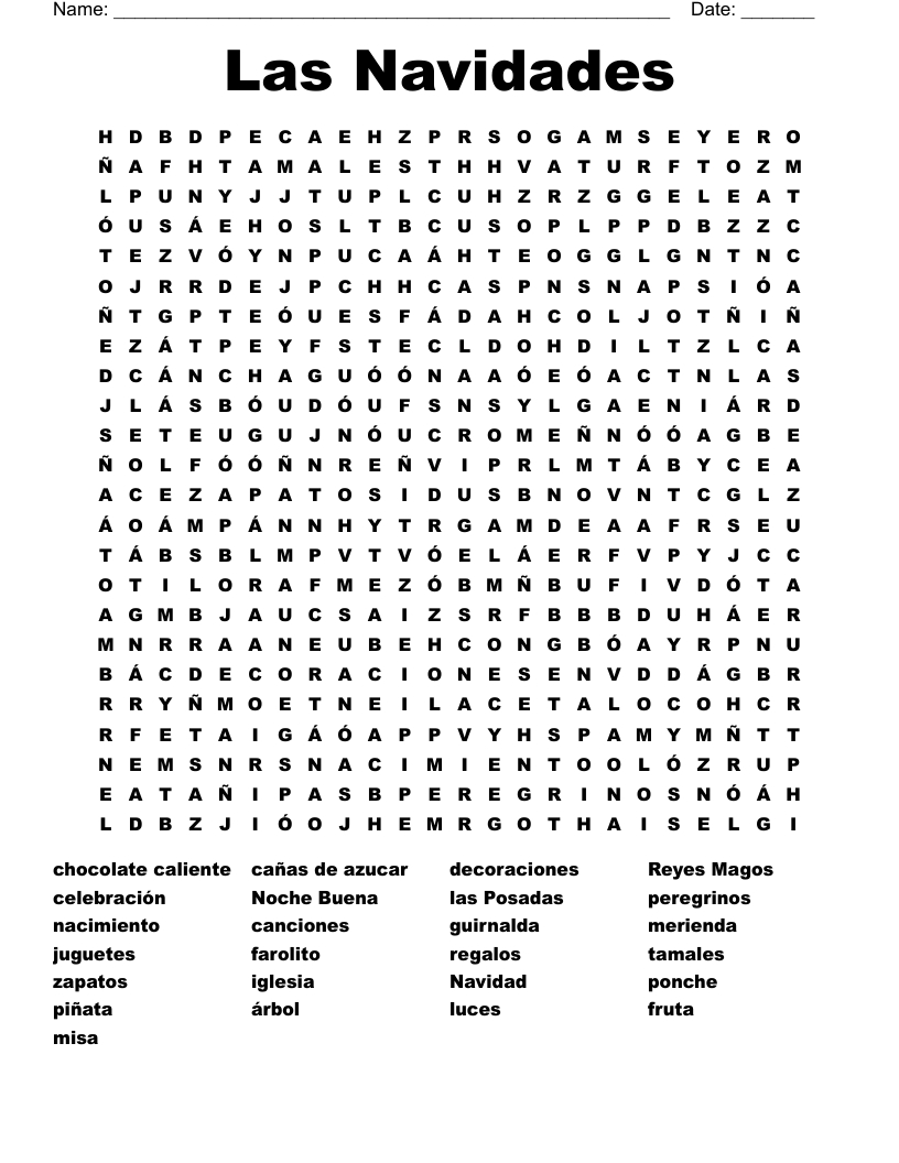 Spanish Word Search - Wordmint regarding Printable Spanish Word Search