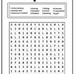 Sports Set 2 Word Search 1   Ezpzlearn Throughout Free Printable Word Search Sports