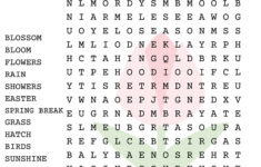 Spring Word Search Puzzle With Answer Sheet| Seasonal Games with Printable Word Search Spring