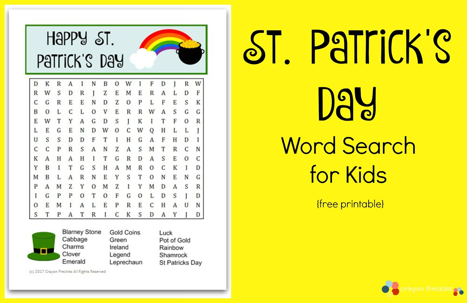 St. Patrick&amp;#039;S Day Word Search For Kids {Free Printable} - Do Play inside St Patrick&amp;amp;#039;s Day Free Printable Word Search