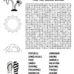 Summer Themed Word Searches • Beeloo Printable Crafts And In Summertime Word Search Printable