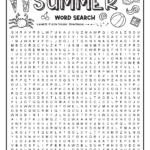 Summer Word Search Free Pdf Printables | 6 Levels Of Difficulty Throughout 50 Word Word Search Free Printable
